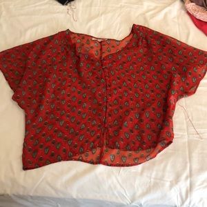 Paisly red top